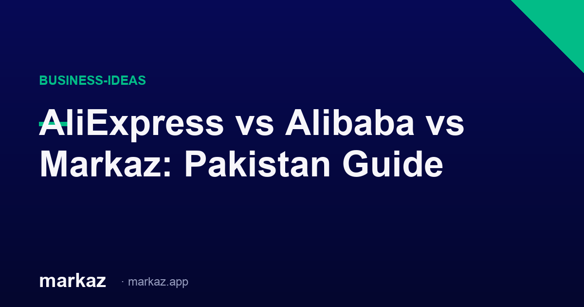 AliExpress vs Alibaba vs Markaz: Pakistan Guide