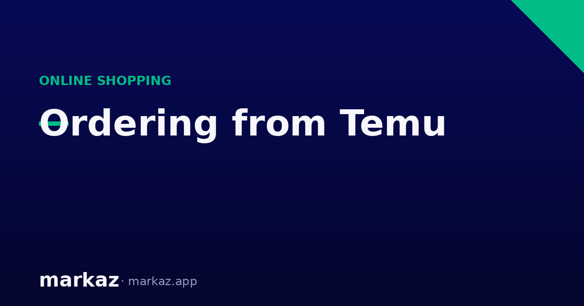 How to Order from Temu in Pakistan (Step by Step)
