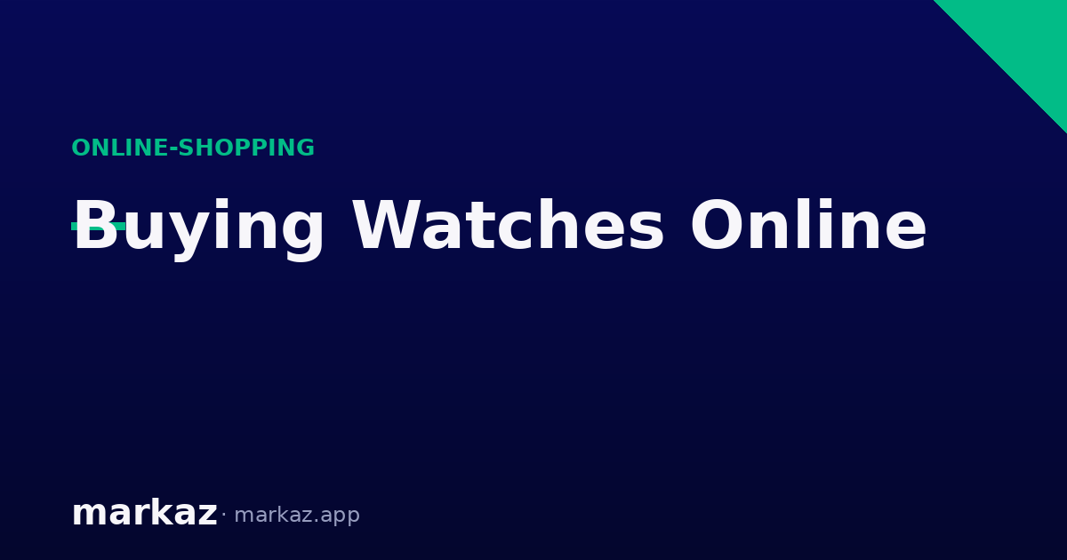 Where to Buy Watches Online in Pakistan
